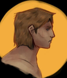 Colored Clean Sketch, Simple Background - would cost more for complex coloring